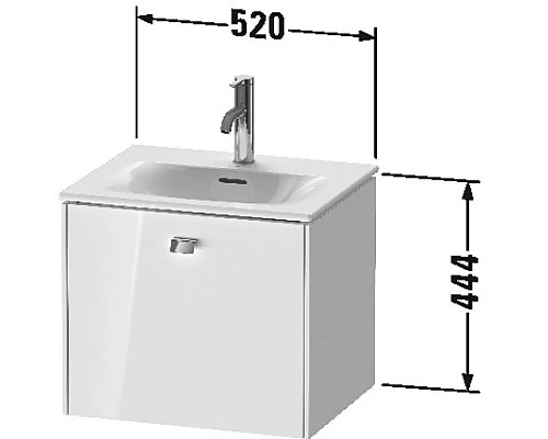 Приобрести Тумба серый дуб 52 см Duravit Brioso BR420901035 в магазине сантехники Santeh-Crystal.ru