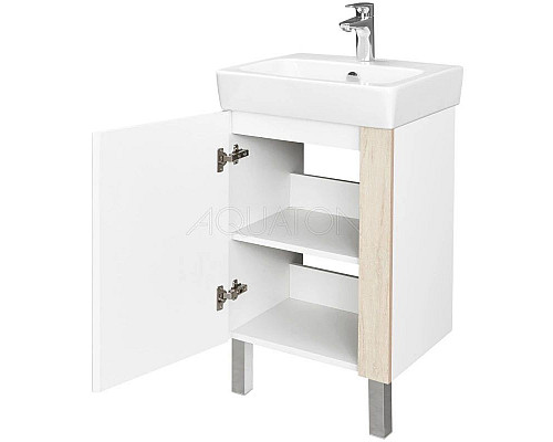 Заказать Тумба дуб верона/белый глянец 47,2 см Акватон Кантри 1A257801AHB20 в магазине сантехники Santeh-Crystal.ru