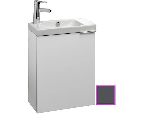 Приобрести Тумба серый антрацит глянец с реверсивной дверцей 48,5 см Jacob Delafon Odeon Up EB863-442 в магазине сантехники Santeh-Crystal.ru