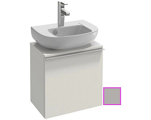 Купить Тумба серый титан глянец 45,2 см шарниры справа Jacob Delafon Odeon Up EB999D-N21 в магазине сантехники Santeh-Crystal.ru