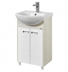 Тумба белый глянец/дуб сомерсет 46,6 см Акватон Бекка 1A210801BAC20