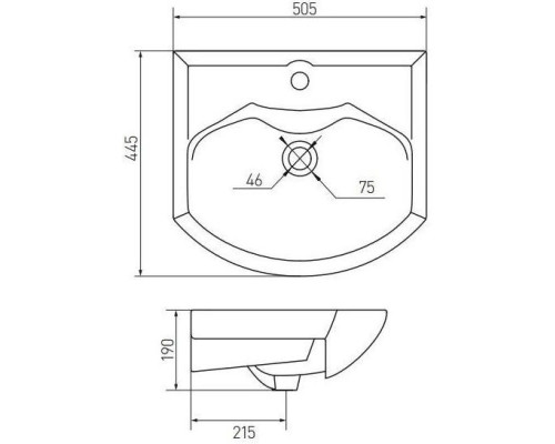 Купить Тумба с раковиной белый глянец/дуб сомерсет 50,5 см Акватон Бекка 1A2108K1BAC20 в магазине сантехники Santeh-Crystal.ru