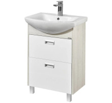 Тумба белый глянец/дуб сомерсет 54,8 см Акватон Бекка 1A196601BAC20