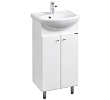 Тумба с раковиной белый глянец 45 см Акватон Мира 1A1044K1MR010