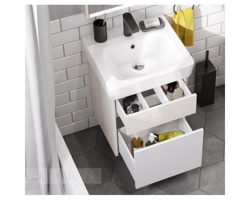 Приобрести Тумба белый глянец/ясень фабрик 44,5 см Акватон Верди 1A195901VDAV0 в магазине сантехники Santeh-Crystal.ru