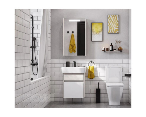 Приобрести Тумба белый глянец/ясень фабрик 44,5 см Акватон Верди 1A195901VDAV0 в магазине сантехники Santeh-Crystal.ru