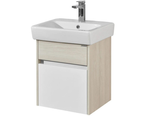 Приобрести Тумба белый глянец/ясень фабрик 44,5 см Акватон Верди 1A195901VDAV0 в магазине сантехники Santeh-Crystal.ru