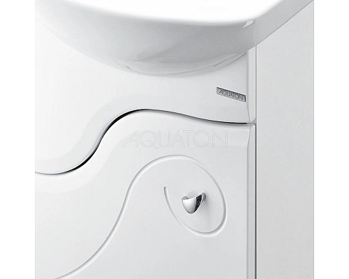 Заказать Тумба с раковиной белый глянец 45 см Акватон Колибри 1A0652K1KO01L в магазине сантехники Santeh-Crystal.ru