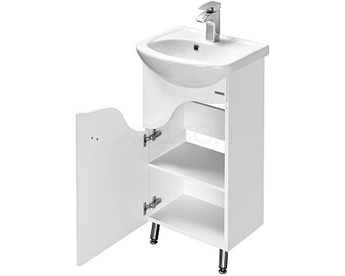 Заказать Тумба с раковиной белый глянец 45 см Акватон Колибри 1A0652K1KO01L в магазине сантехники Santeh-Crystal.ru