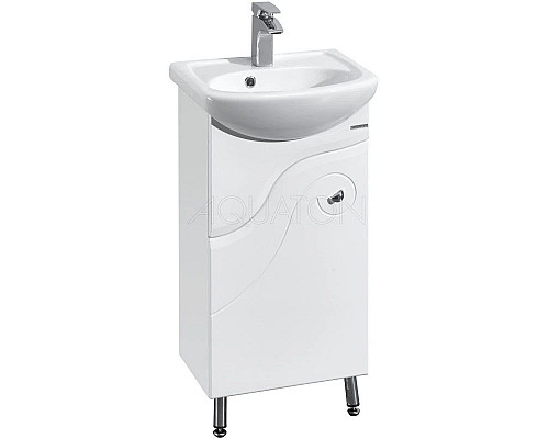 Заказать Тумба с раковиной белый глянец 45 см Акватон Колибри 1A0652K1KO01L в магазине сантехники Santeh-Crystal.ru