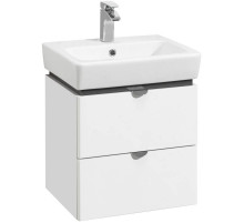 Тумба с раковиной белый глянец/серый кашемир 50 см Акватон Скай 1A2380K1SY010