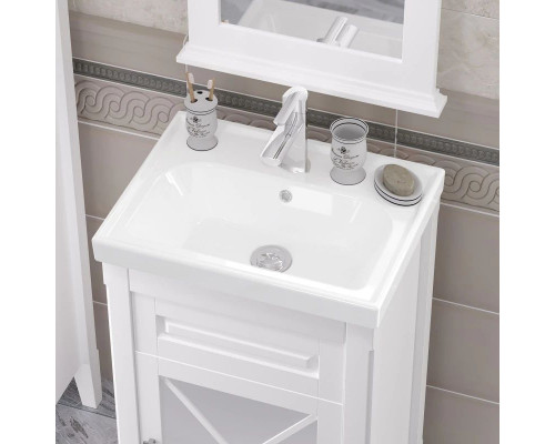 Купить Тумба с раковиной белый матовый 50 см R Opadiris Палермо в магазине сантехники Santeh-Crystal.ru