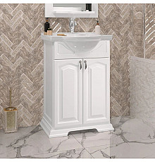 Тумба с раковиной белый матовый 55,5 см Opadiris Риспекто