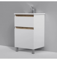 Тумба с раковиной белый глянец 55 см Am.Pm X-Joy M85AFSX0552WG + M85AWCC0552WG