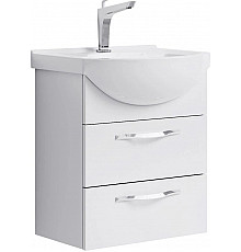 Тумба с раковиной белый глянец 50 см Aqwella Allegro Agr.01.05/2 + 4620008195766