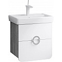 Тумба с раковиной белый матовый/дуб седой 55 см Aqwella Alicante Alic.01.05/Gray + 30969 Тумба с раковиной белый матовый/дуб седой 55 см Aqwella Alicante Alic.01.05/Gray + 30969