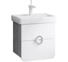 Тумба с раковиной белый матовый/дуб седой 55 см Aqwella Alicante Alic.01.05/Gray + 30969