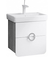 Тумба с раковиной белый матовый/дуб седой 55 см Aqwella Alicante Alic.01.05/Gray + 30969