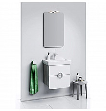 Комплект мебели белый матовый/дуб седой 55 см Aqwella Alicante Alic.01.05/Gray + 30969 + Alic.02.05