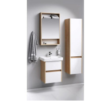 Комплект мебели дуб балтийский/белый глянец 50 см Aqwella City CI0105DB + 195032 + SIT0405DB