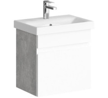 Тумба с раковиной белый глянец/бетон светлый 49,5 см Aqwella Smart SRT0105BS + UM-MOD50SL/1