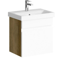 Тумба с раковиной белый глянец/дуб балтийский 49,5 см Aqwella Smart SRT0105DB + UM-MOD50SL/1