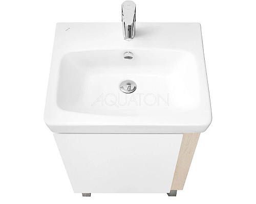 Купить Комплект мебели дуб верона/белый глянец 55 см Акватон Кантри 1A257601AHB20 + 1WH302185 + 1A257702AHB20 в магазине сантехники Santeh-Crystal.ru