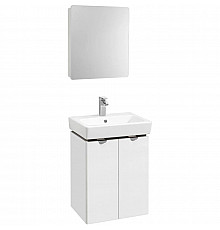 Комплект мебели белый глянец/серый кашемир 55 см Акватон Скай 1A238101SY010 + 1WH302185 + 1A238402SY010