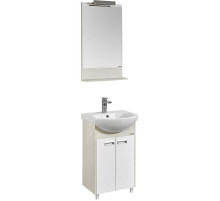 Комплект мебели белый глянец/дуб сомерсет 50,5 см Акватон Бекка 1A210801BAC20 + 1WH207781 + 1A214202BAC20