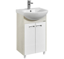 Тумба с раковиной белый глянец/дуб сомерсет 50,5 см Акватон Бекка 1A2108K1BAC20