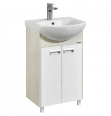 Тумба с раковиной белый глянец/дуб сомерсет 50,5 см Акватон Бекка 1A2108K1BAC20