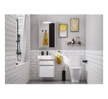 Комплект мебели белый глянец/ясень фабрик 50 см Акватон Верди 1A195901VDAV0 + 1WH302184 + 1A195802VDAV0