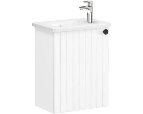 Приобрести Тумба с раковиной белый матовый 45,5 см L Vitra Root Groove 69191 в магазине сантехники Santeh-Crystal.ru