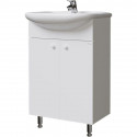 Тумба с раковиной белый глянец 51 см Grossman Крит-Эко 105005 + 659