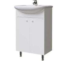 Тумба с раковиной белый глянец 51 см Grossman Крит-Эко 105005 + 659