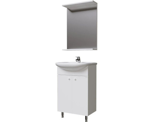 Купить Тумба с раковиной белый глянец 51 см Grossman Крит-Эко 105005 + 659 в магазине сантехники Santeh-Crystal.ru