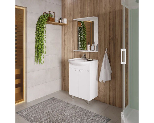 Купить Тумба с раковиной белый глянец 51 см Grossman Крит-Эко 105005 + 659 в магазине сантехники Santeh-Crystal.ru