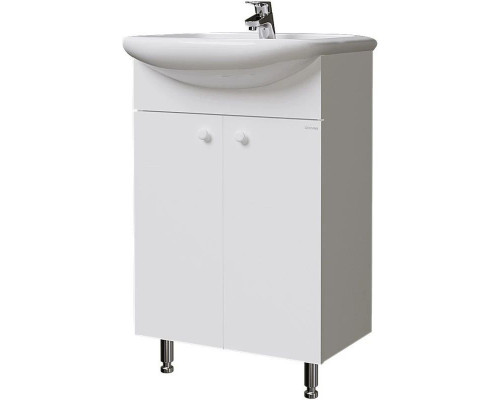 Заказать Комплект мебели белый глянец 51 см Grossman Крит-Эко 105005 + 659 + 205002 в магазине сантехники Santeh-Crystal.ru