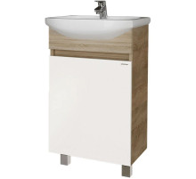Тумба с раковиной дуб сонома/белый глянец 51 см Grossman Поло 105004 + 659