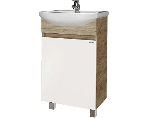 Купить Комплект мебели дуб сонома/белый глянец 51 см Grossman Поло 105004 + 659 + 204701 в магазине сантехники Santeh-Crystal.ru