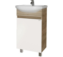 Тумба с раковиной дуб сонома/белый глянец 46 см Grossman Поло 104501 + 306