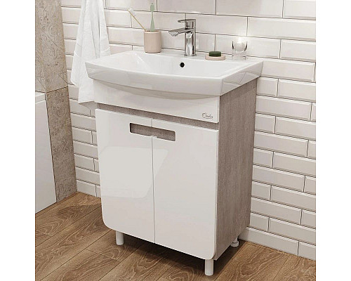 Купить Тумба белый глянец/кастелло 50 см Onika Харпер 105557 в магазине сантехники Santeh-Crystal.ru