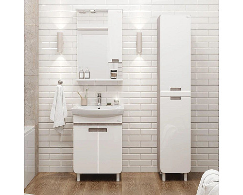 Купить Тумба белый глянец/кастелло 50 см Onika Харпер 105557 в магазине сантехники Santeh-Crystal.ru