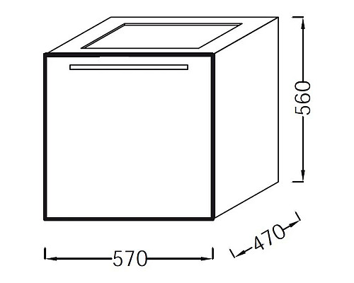Заказать Тумба розовое дерево 57 см Jacob Delafon Struktura EB1284-E13 в магазине сантехники Santeh-Crystal.ru