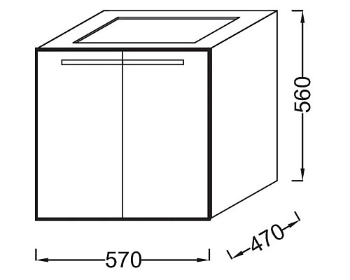 Приобрести Тумба розовое дерево 57 см Jacob Delafon Struktura EB1280-E13 в магазине сантехники Santeh-Crystal.ru