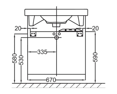 Заказать Тумба белый 67 см Jacob Delafon Odeon Up EB992-N18 в магазине сантехники Santeh-Crystal.ru