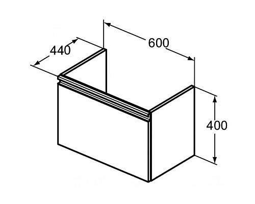 Santeh-Crystal.ru: Тумба белый матовый 60 см 1 ящик Ideal Standard Tesi T0046OV Приобрести Тумба белый матовый 60 см 1 ящик Ideal Standard Tesi T0046OV в магазине сантехники Santeh-Crystal.ru