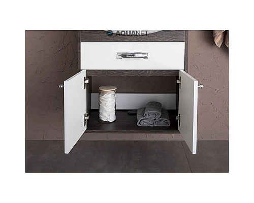 Заказать Тумба дуб кантенбери/белый 55,4 см Aquanet Грейс 00198374 в магазине сантехники Santeh-Crystal.ru