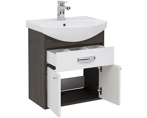 Заказать Тумба дуб кантенбери/белый 55,4 см Aquanet Грейс 00198374 в магазине сантехники Santeh-Crystal.ru