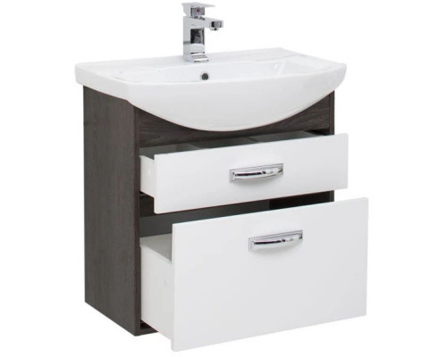 Купить Тумба дуб кантенбери/белый 60,4 см Aquanet Грейс 00198378 в магазине сантехники Santeh-Crystal.ru